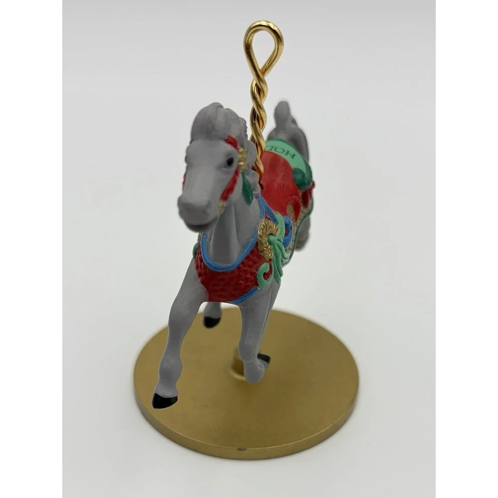 1989 Hallmark Keepsake Ornament Christmas Carousel Horse Holly XPR9722 Vintage
